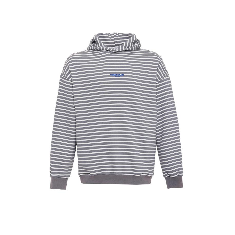 VAMOS CLO VAMOS CLO Sweatshirt blauw / grijs / wit -