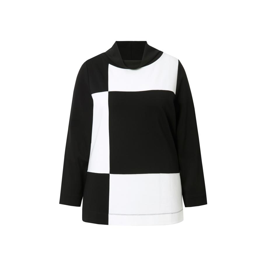 Ulla Popken Ulla Popken Sweatshirt zwart / wit -