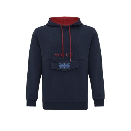 Williot Williot Sweatshirt blauw / navy / karmijnrood