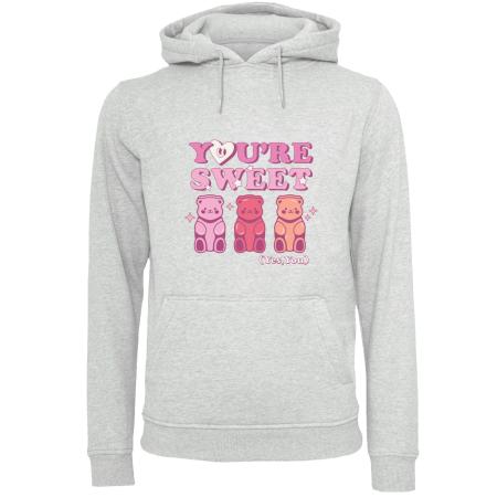 F4NT4STIC F4NT4STIC Sweatshirt Valentinstag Youre Sweet Gummy Bears grijs / pink