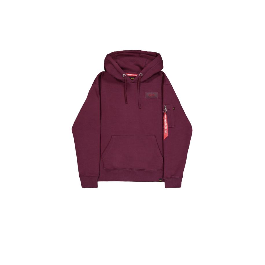 ALPHA INDUSTRIES Trui Backprint donkerrood / zwart Rood