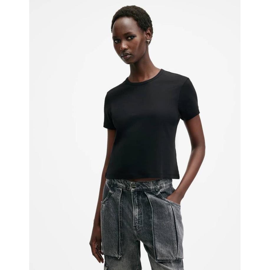 AllSaints Stevie T-shirt in zwart Zwart