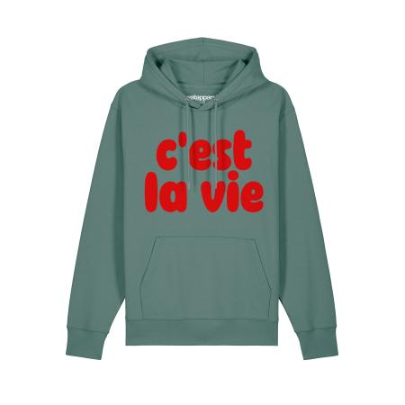 Watapparel Watapparel Sweatshirt Cest La Vie smaragd / rood