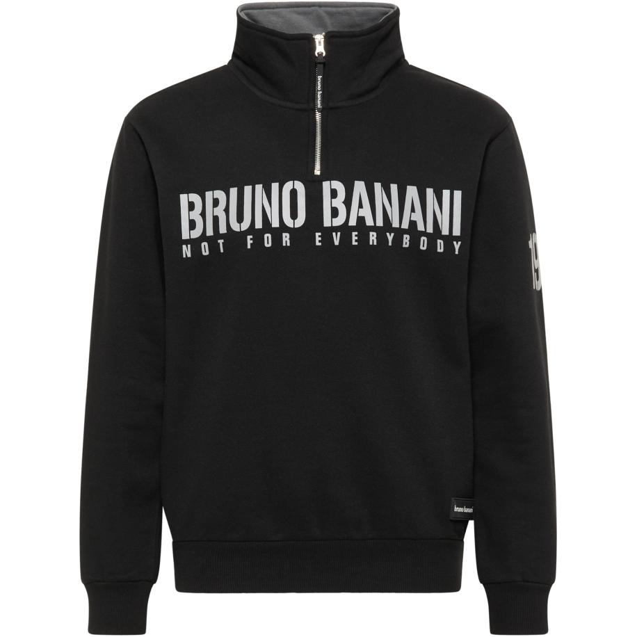 Bruno Banani Bruno Banani Sweatshirt Andrews zwart / wit -