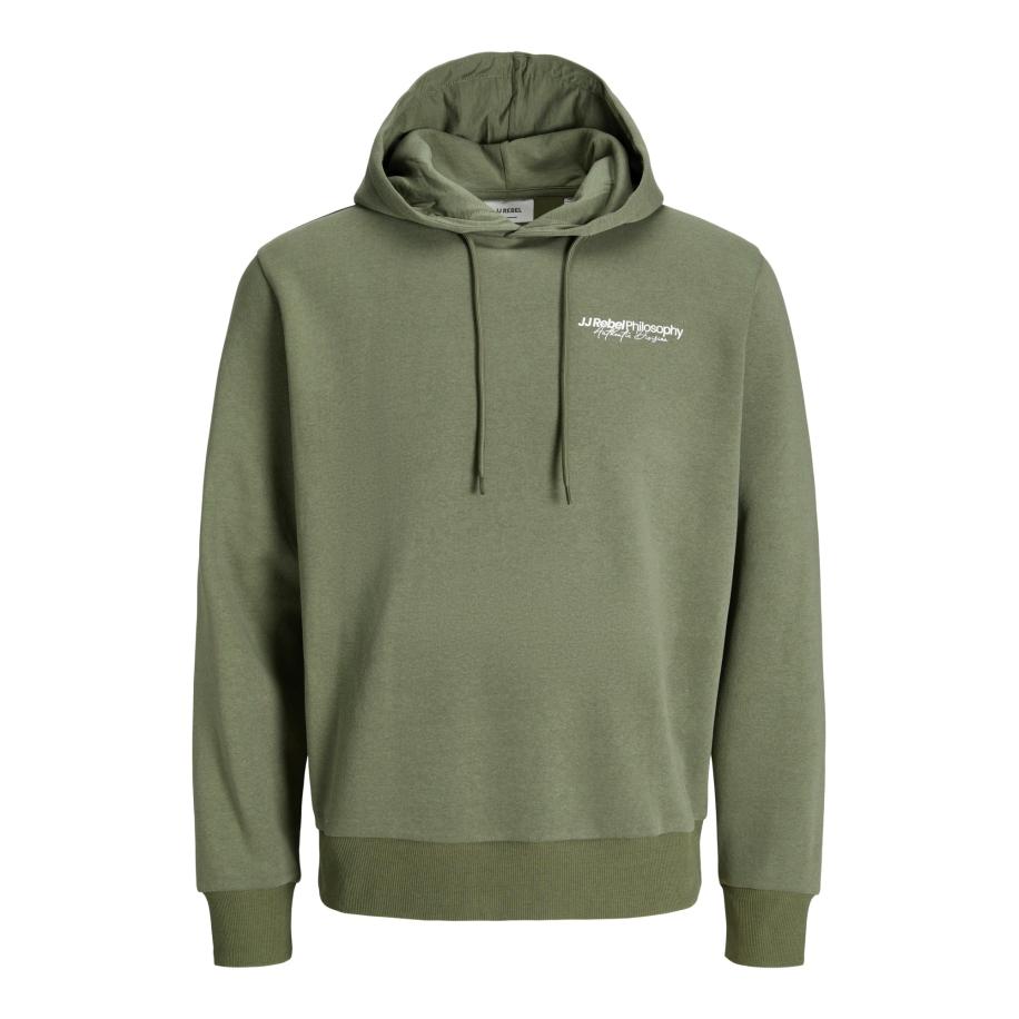 JJ Rebel JJ Rebel Sweatshirt JREBZACK olijfgroen / wit -