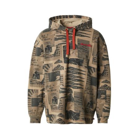 Scotch & Soda SCOTCH & SODA Sweatshirt donkerbeige / antraciet / rood / zwart