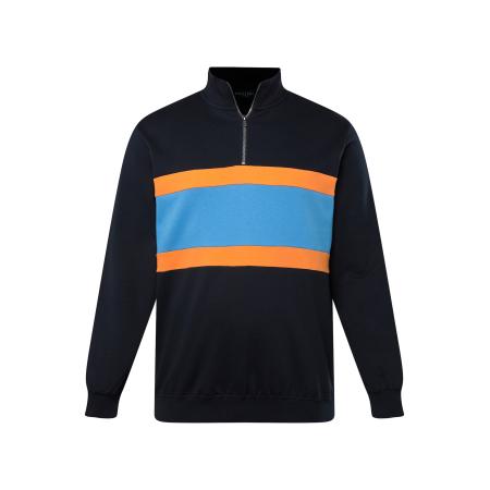 Boston Park Boston Park Sweatshirt marine / azuur / mandarijn