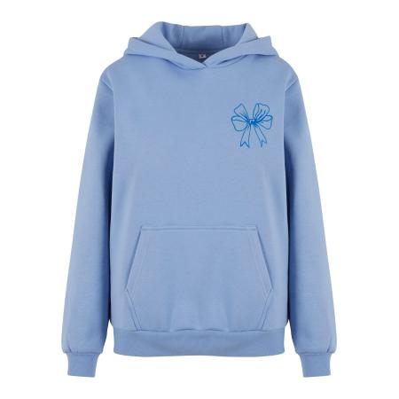 Miss Tee Sweatshirt Good Vibes Bow blauw / duifblauw / wit