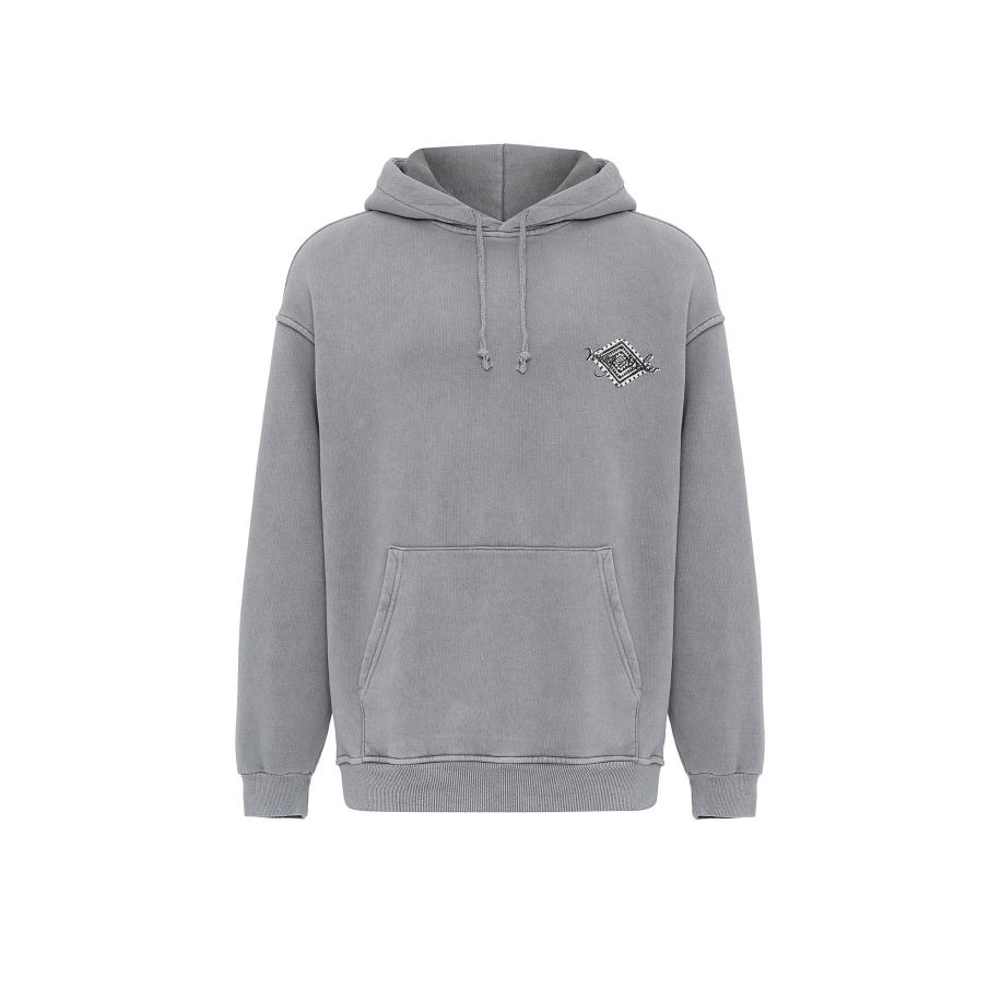VAMOS CLO VAMOS CLO Sweatshirt lichtgrijs / zwart -