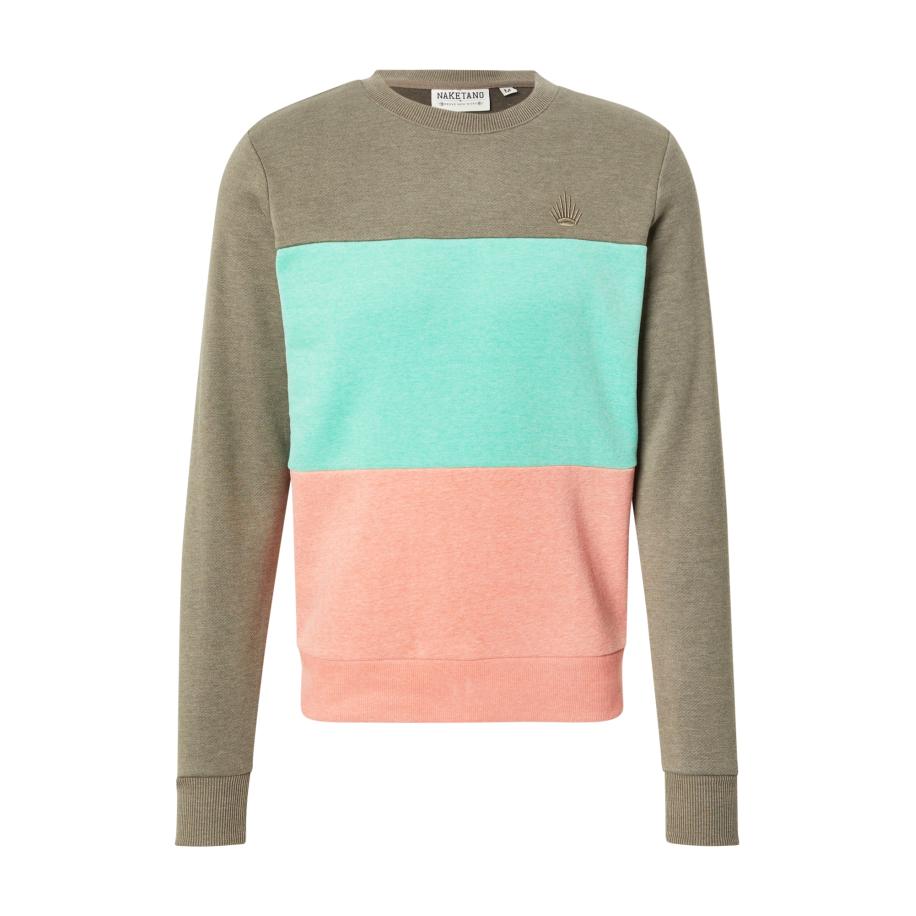 Naketano naketano Sweatshirt olijfgroen / mintgroen / zalm roze -