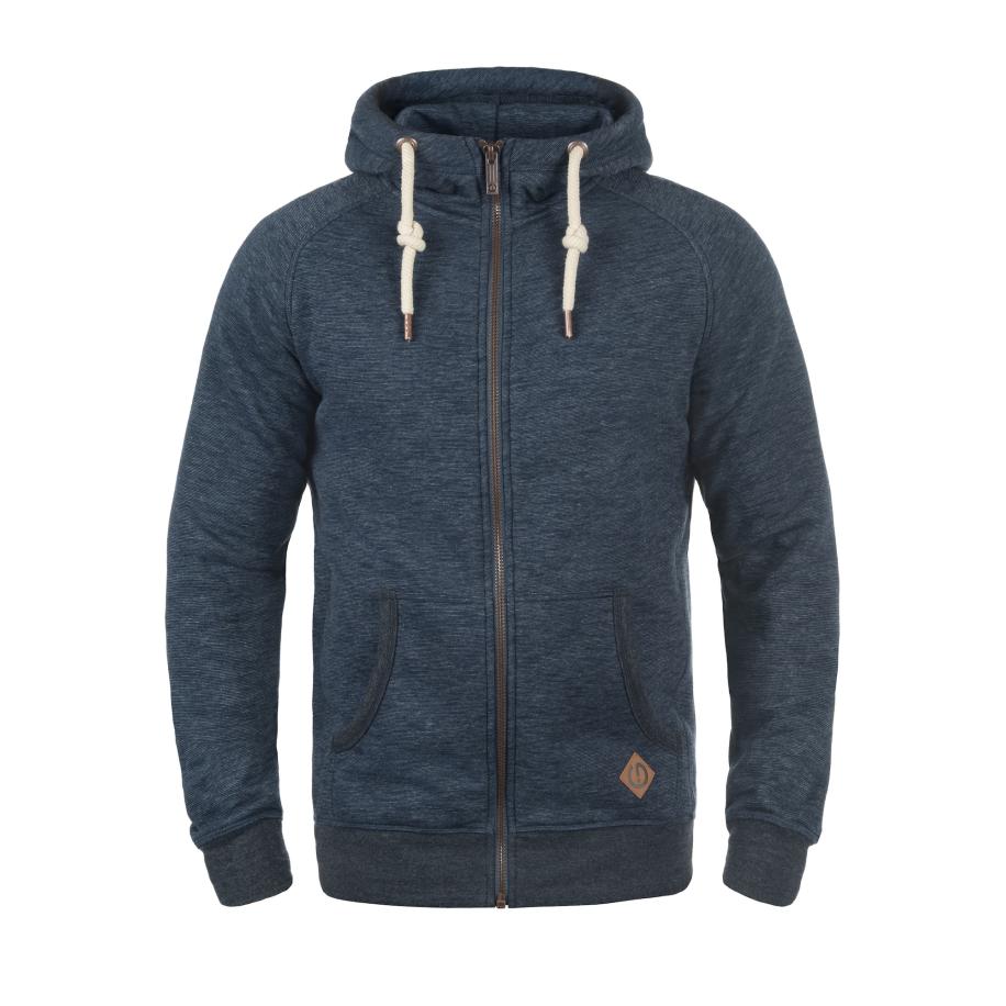 !Solid Sweatvest Vitu navy / smoky blue Blauw