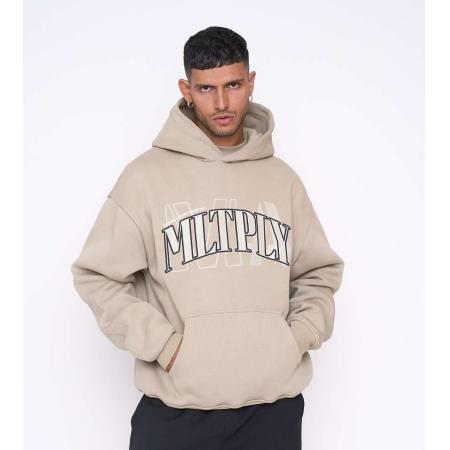 Multiply Apparel - Officer - Oversized hoodie in stone-Neutraal