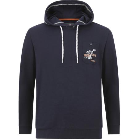 jan vanderstorm Jan Vanderstorm Sweatshirt Adith donkerblauw / bruin / wit