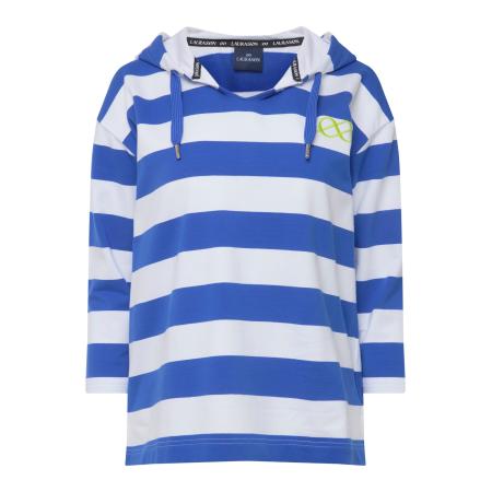 LAURASØN LAURASØN Sweatshirt hemelsblauw / limoen / wit