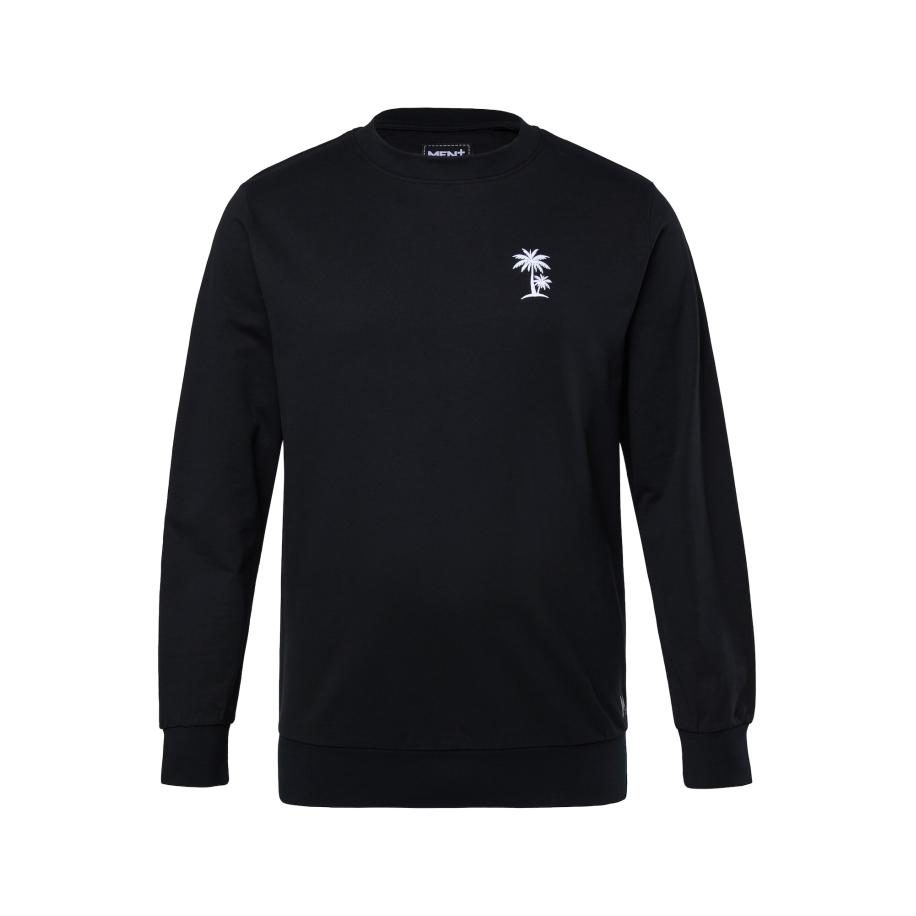 men plus Men Plus Sweatshirt zwart / wit -