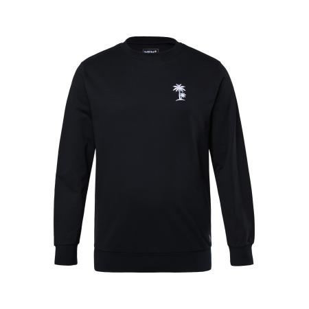 men plus Men Plus Sweatshirt zwart / wit