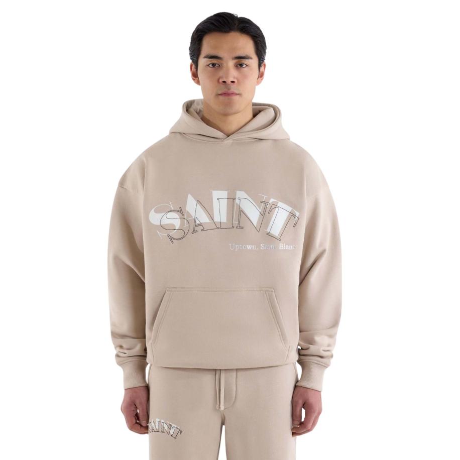 Saint Blanc Top Stitch Hoodie Grijs