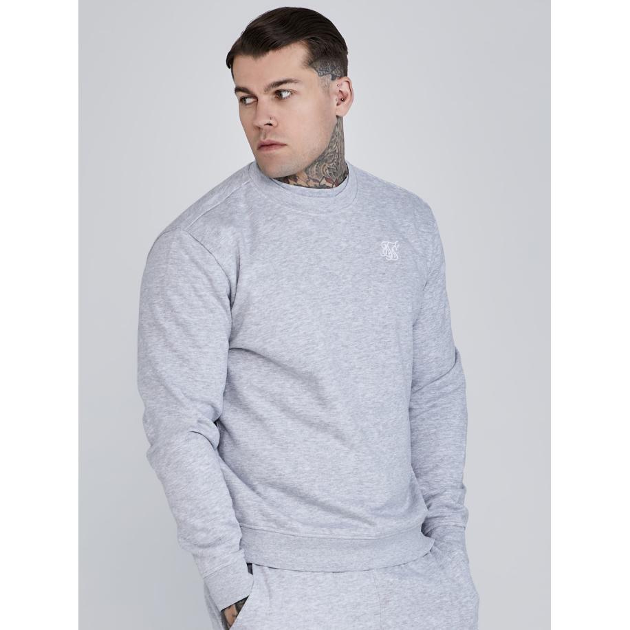 SikSilk SikSilk Sweatshirt grijs gemêleerd -