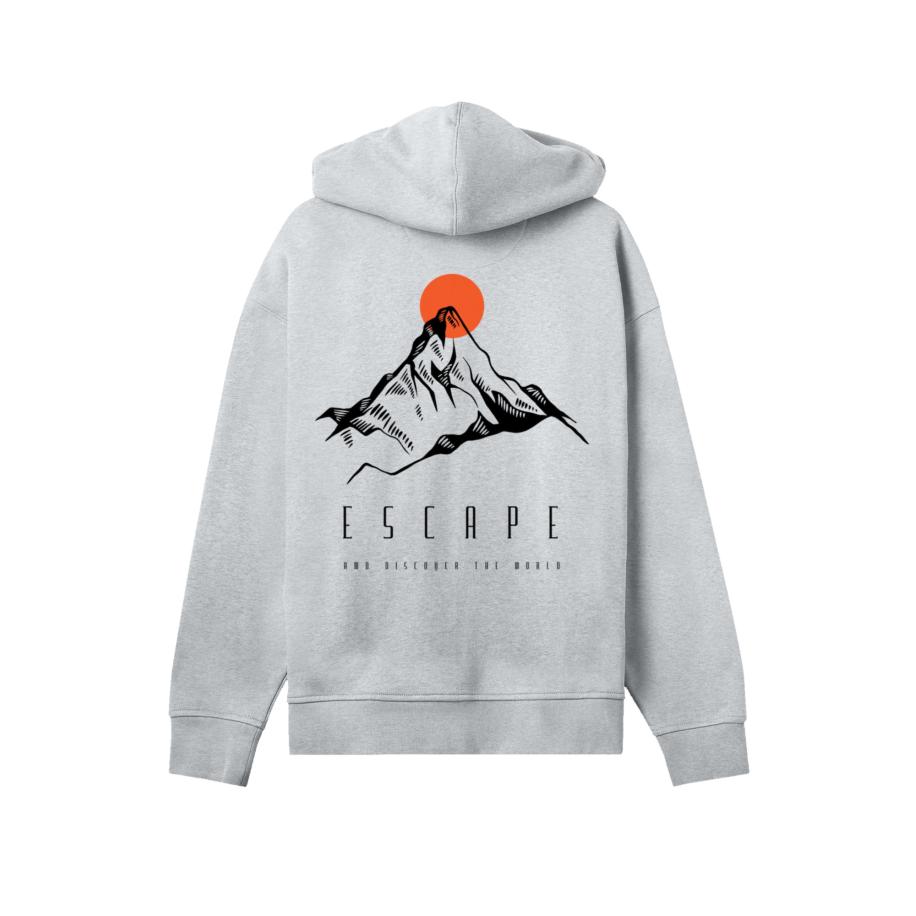 F4NT4STIC F4NT4STIC Trui Escape Discover the World Mountain grijs / lichtrood / zwart -