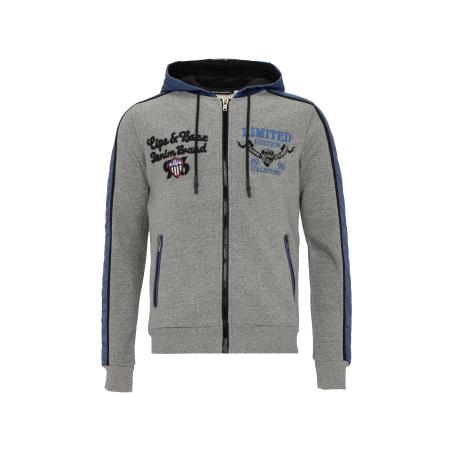 Cipo & Baxx CIPO & BAXX Sweatvest blauw / grijs gemêleerd / zwart