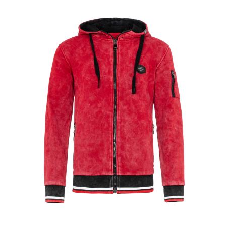 Cipo & Baxx CIPO & BAXX Sweatvest rood / zwart