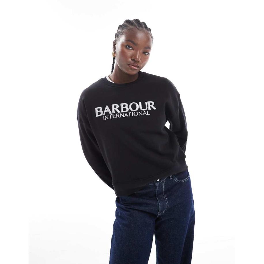 Barbour International Franchesca Sweatshirt met logo in zwart Zwart