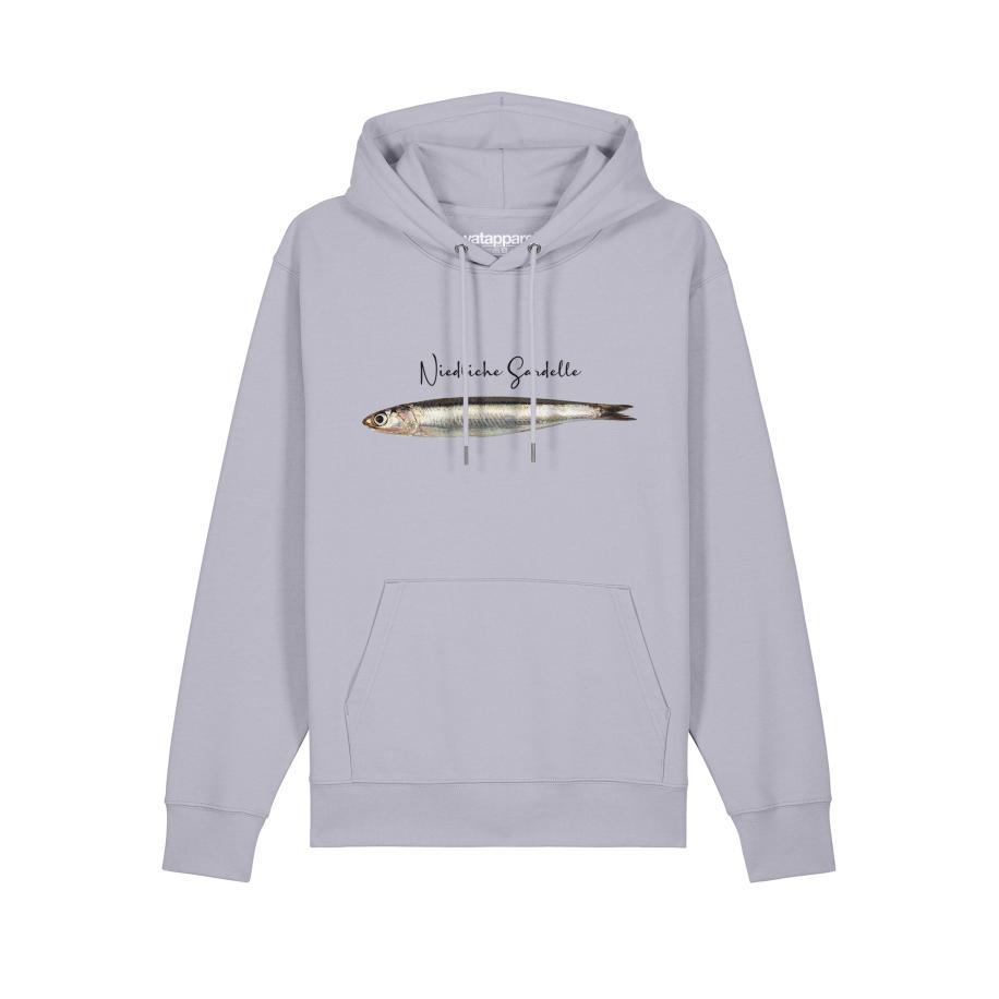 Watapparel Watapparel Sweatshirt Niedliche Sardelle lila / zwart / zilver / wit -