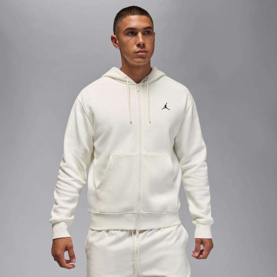 Jordan Brooklyn Fleece hoodie met rits voor heren - Wit Wit