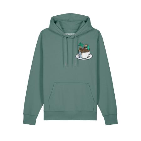 Watapparel Watapparel Sweatshirt Coffee Waves donkerbruin / limoen / riet / offwhite