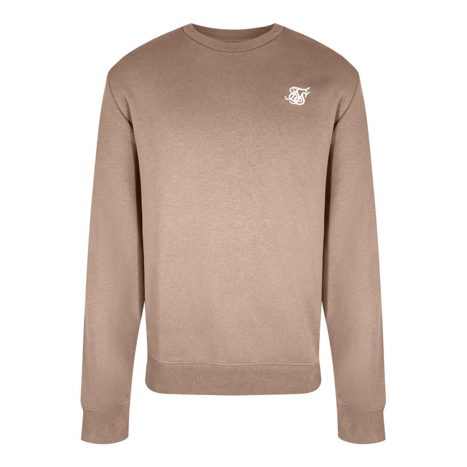 SikSilk SikSilk Sweatshirt lichtbruin / wit -