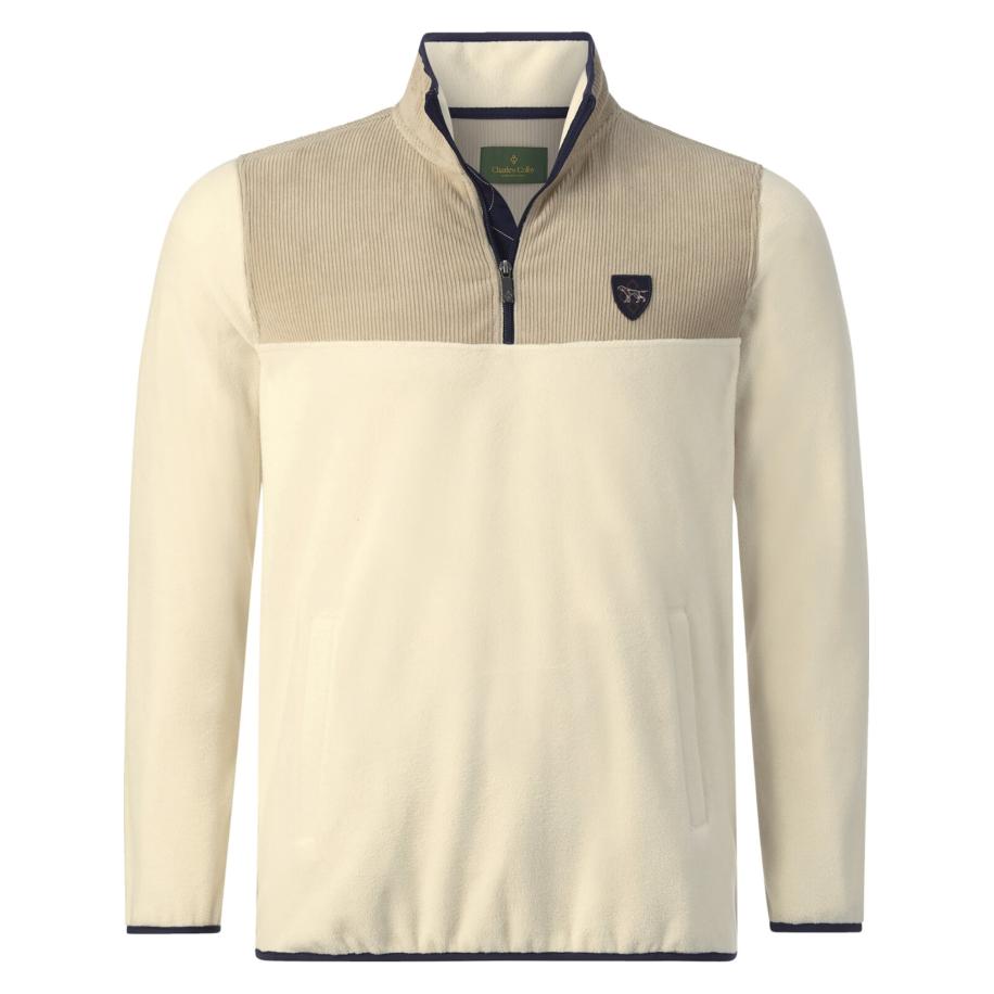 Charles Colby Charles Colby Sweatshirt champagne / donkerbeige / zwart / wolwit -