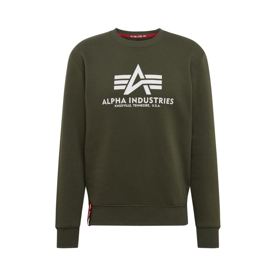 Alpha Industries ALPHA INDUSTRIES Sweatshirt olijfgroen / rood / wit -