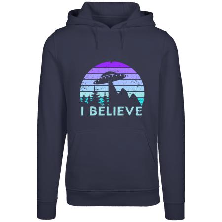 F4NT4STIC Sweatshirt I Believe UFO Alien Raumschiff lichtblauw / donkerblauw / lila