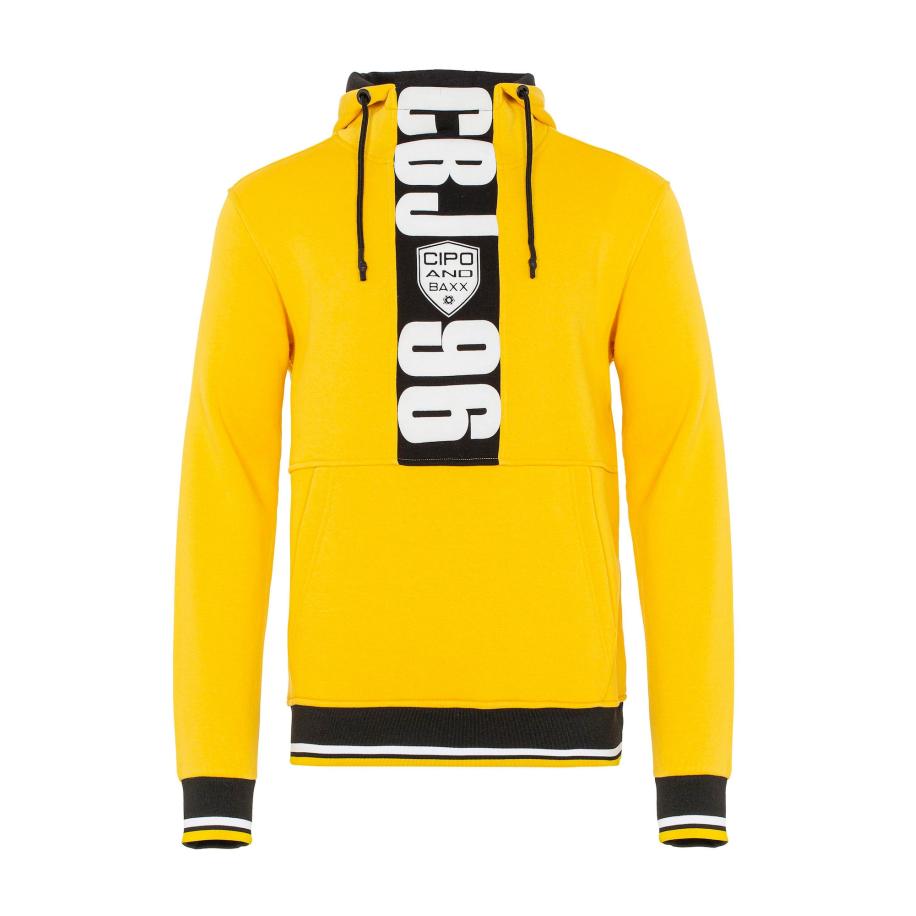 Cipo & Baxx CIPO & BAXX Sweatshirt geel / zwart / wit -