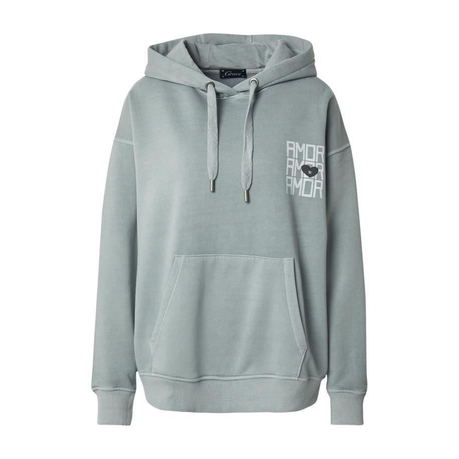 grace Grace Sweatshirt AMOR Bär mintgroen / pastelgroen / zwart -