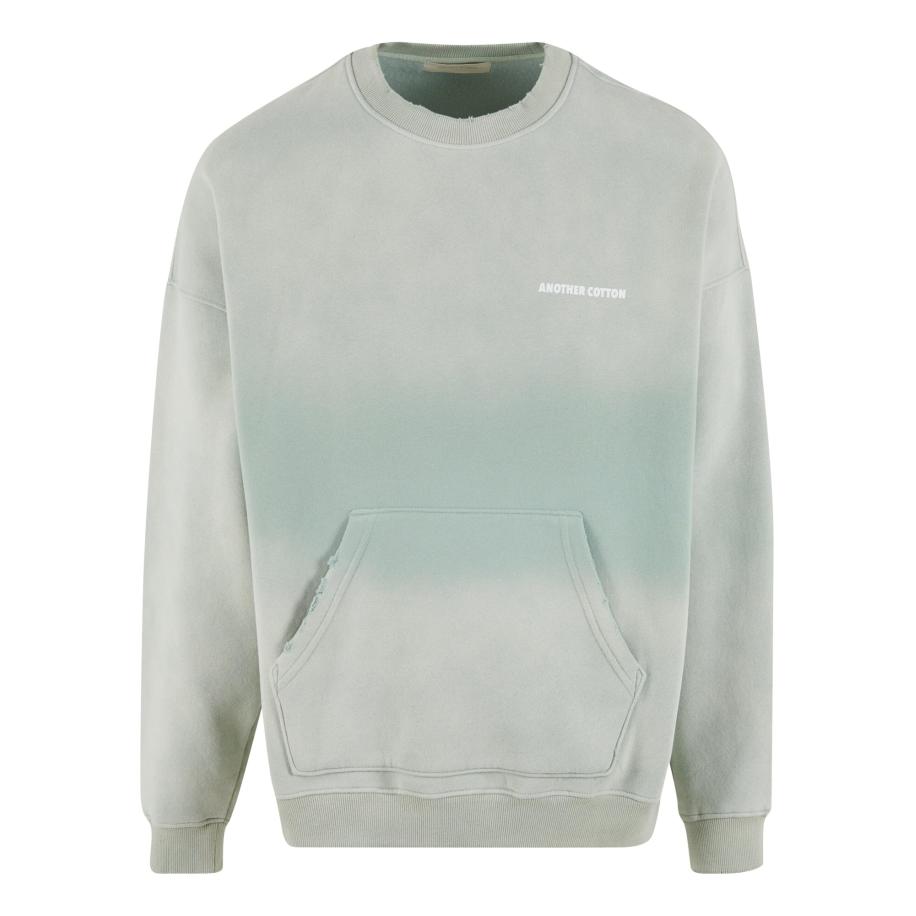 Another Cotton Lab Another Cotton Lab Sweatshirt Matcha mintgroen / wit -
