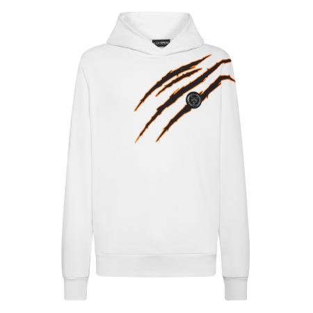 Plein Sport Plein Sport Sweatshirt Scratch donkeroranje / zwart / wit