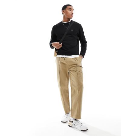 BOSS Orange - Westart - Sweatshirt met vierkant logo in zwart