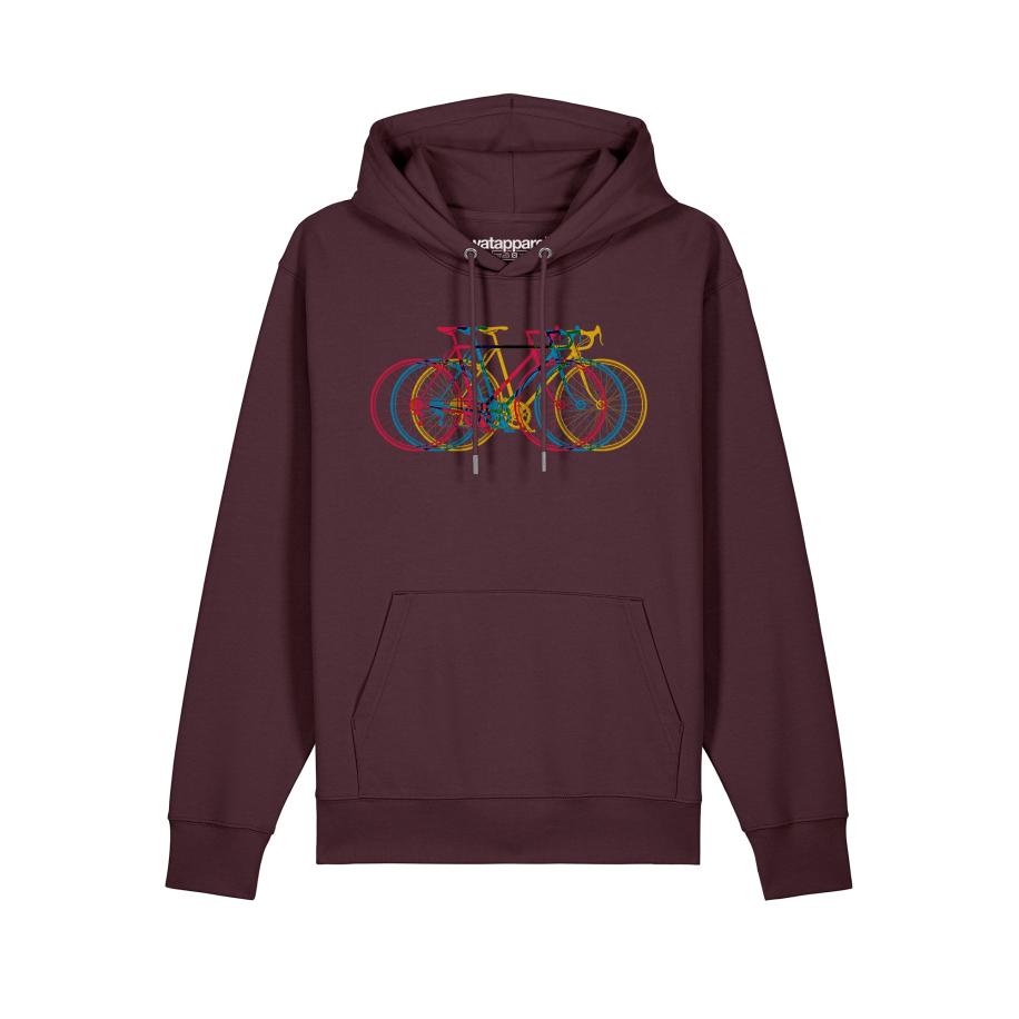Watapparel Watapparel Sweatshirt Fahrräder gemengde kleuren / donkerrood -