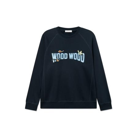 WOOD WOOD Sweatshirt WWHester nachtblauw / lichtblauw / mosterd