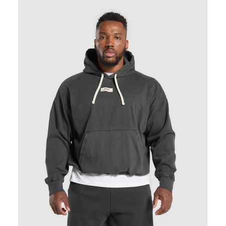 Gymshark Heavyweight Rib Hoodie Asphalt Grey