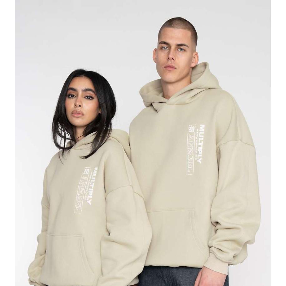 Multiply Apparel - Wanted - Oversized hoodie in spraygroen-Neutraal Multicolor