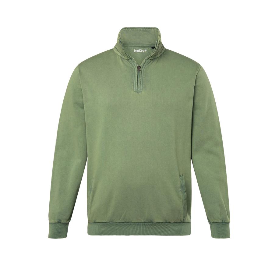 men plus Men Plus Sweatshirt groen gemêleerd -