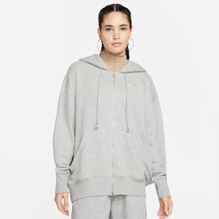 Nike Sportswear Phoenix Fleece Oversized fleecehoodie met rits over de hele lengte voor dames - Grijs