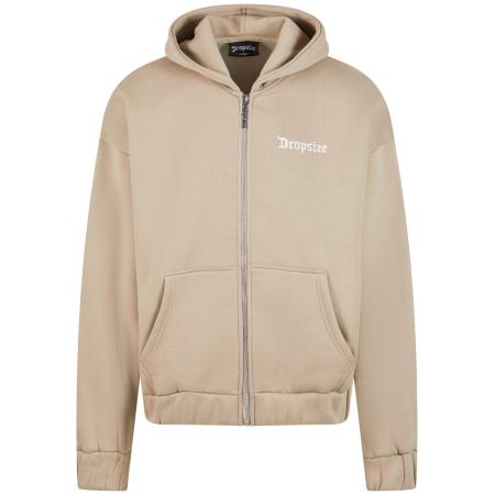 Dropsize Sweatvest sand / wit