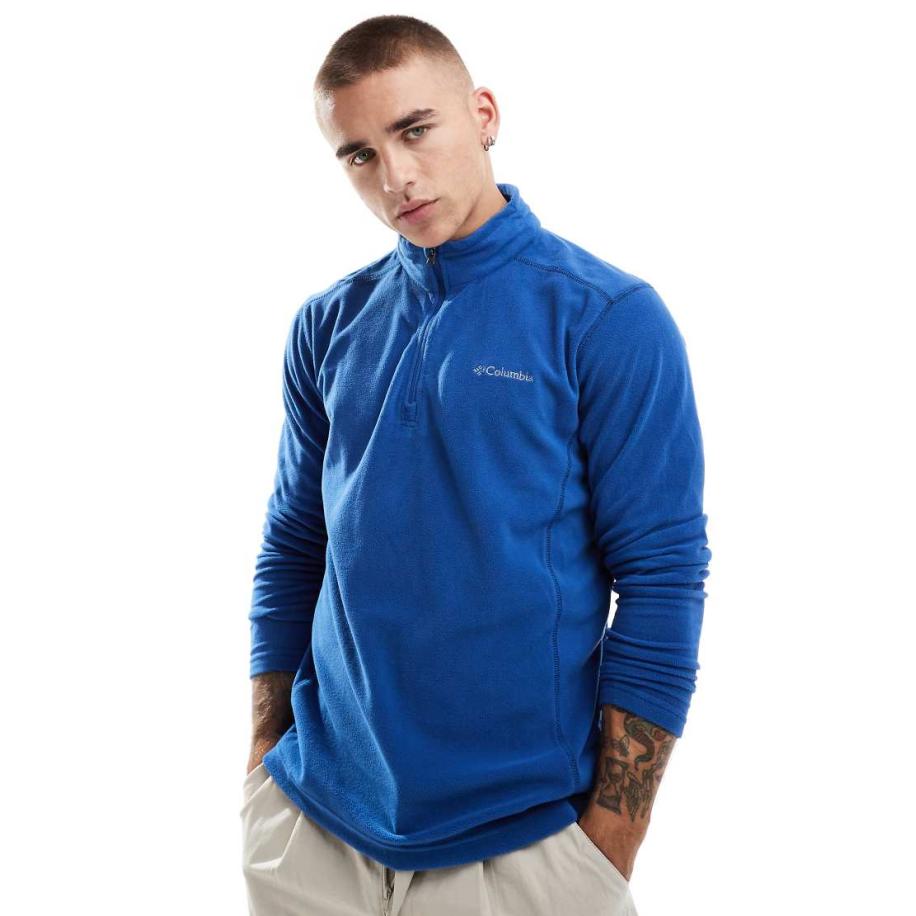 Columbia - Klamath reeks II Fleece met korte rits in blauw Blauw