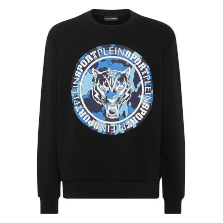 Plein Sport Plein Sport Sweatshirt Carbon Tiger blauw / zwart / wit