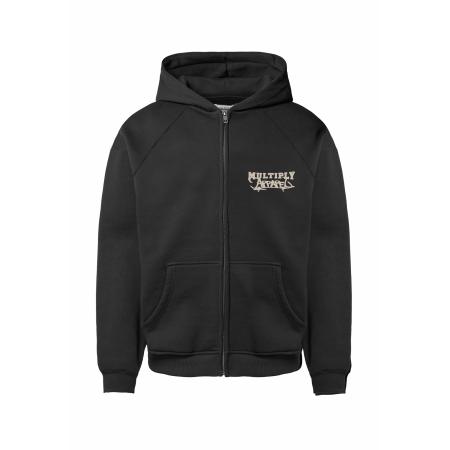 Multiply Apparel Multiply Apparel Sweatvest Scholar taupe / zwart / wit