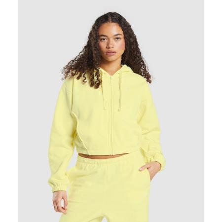 Gymshark Fleece Zip Hoodie Refresh Yellow