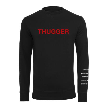 Mister Tee Sweatshirt grijs / kersrood / zwart